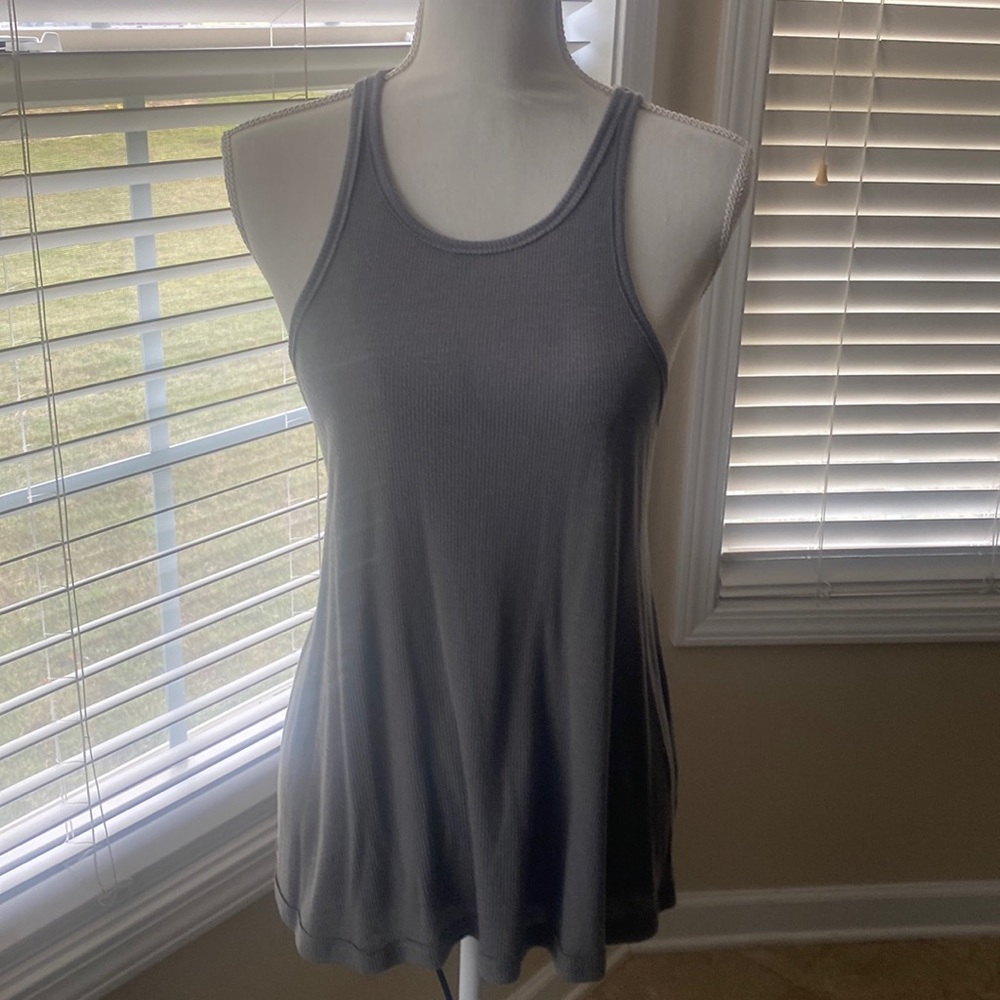 Free People Tank Medium Grey Racerback made in USA